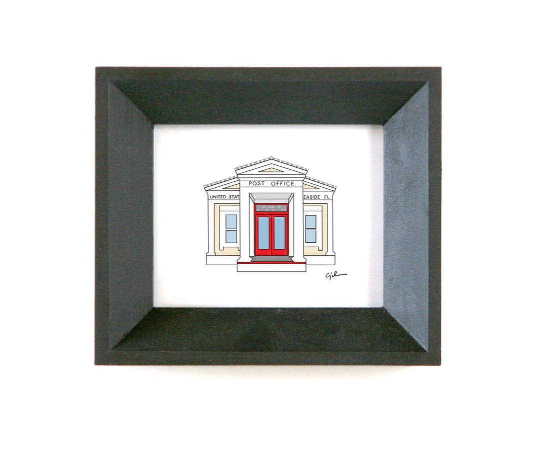 small fine art print of the seaside post office in santa rosa beach florida