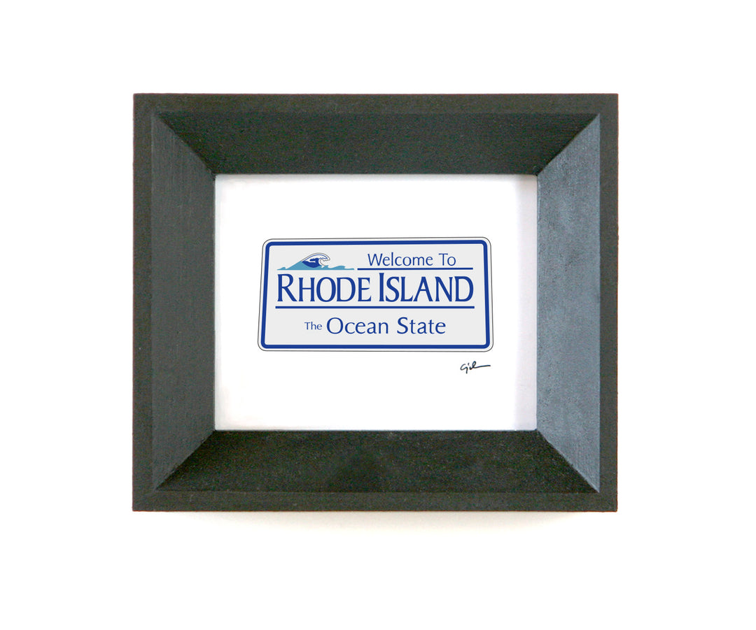 print of the welcome to rhode island sign by united goods