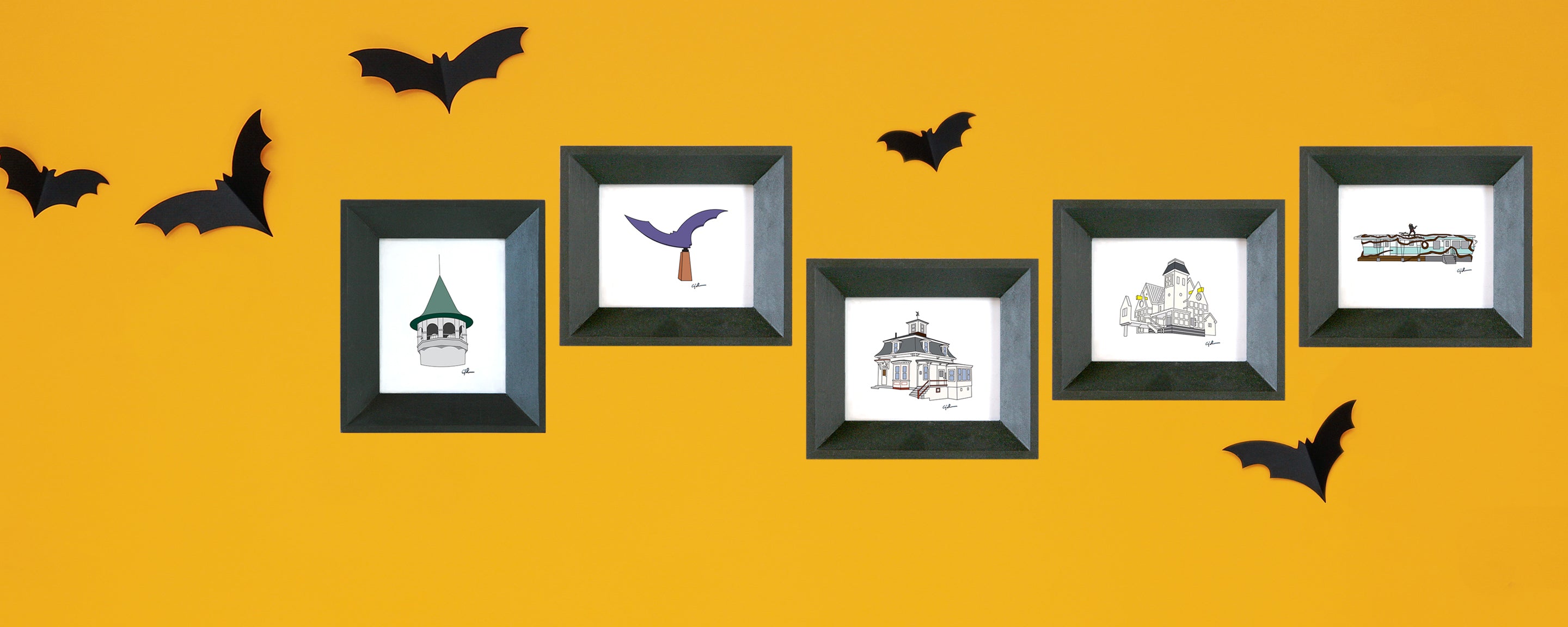 halloween themed art to swap into home decor in october