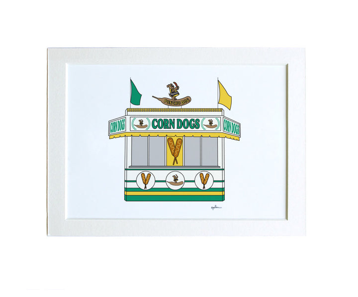 state fair corn dog booth drawing in a mat for my wall