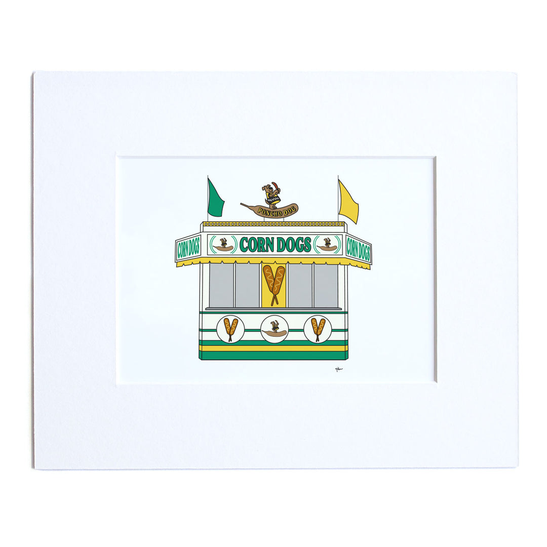 frameable print of minnesota state fair food booths