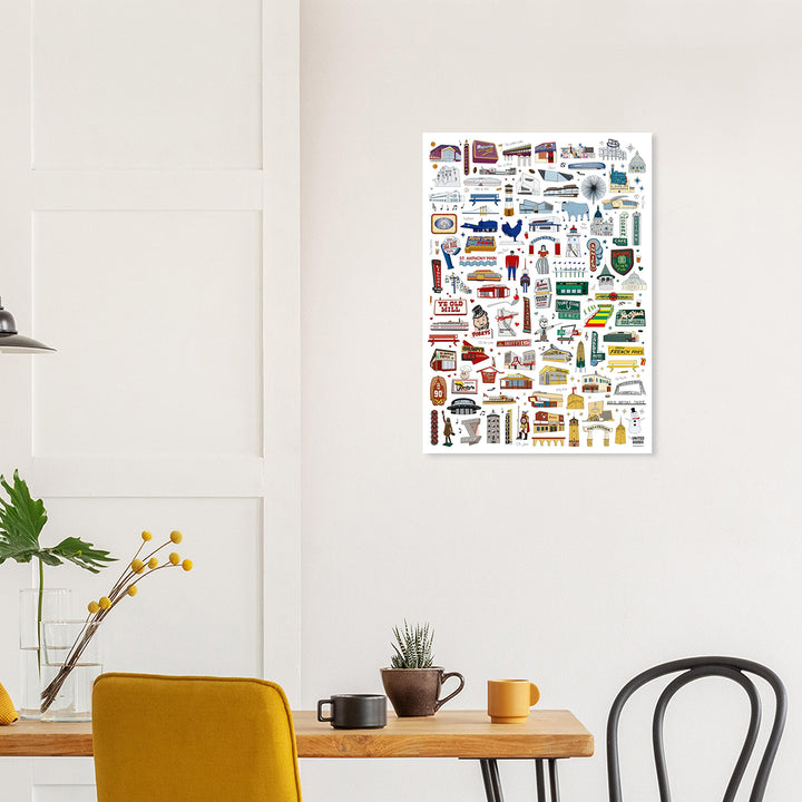 20x28 sized paper print with a minnesota theme