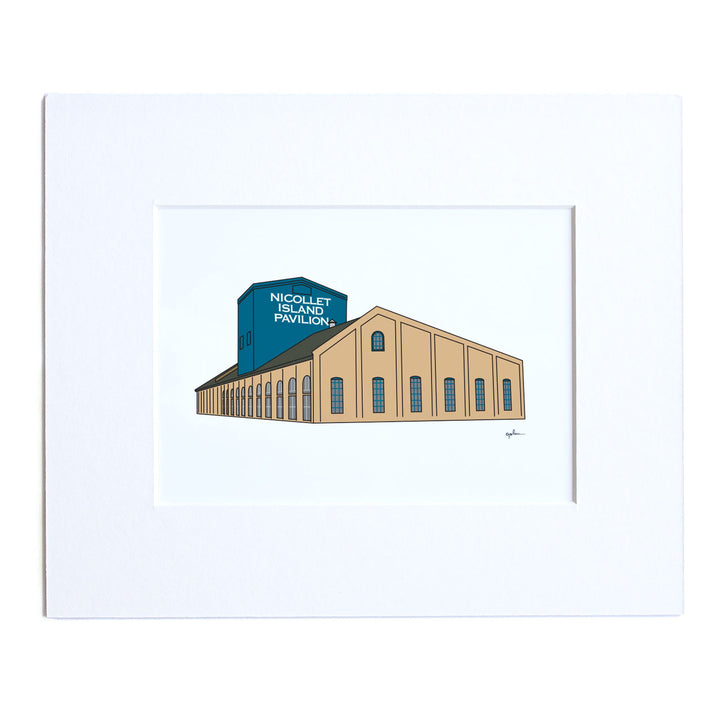 wedding venue print that comes in a white mat to frame myself