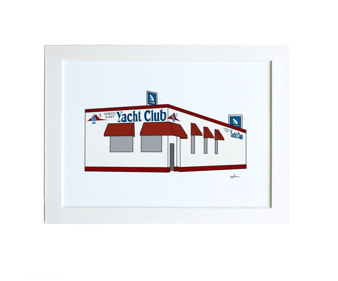yacht club dive bar artwork by local artist in minnesota