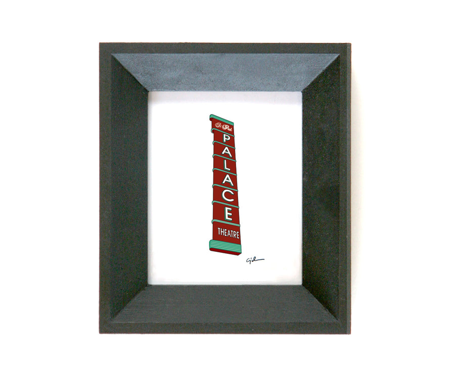 mini handmade art print of the palace theatre sign in st paul minnesota