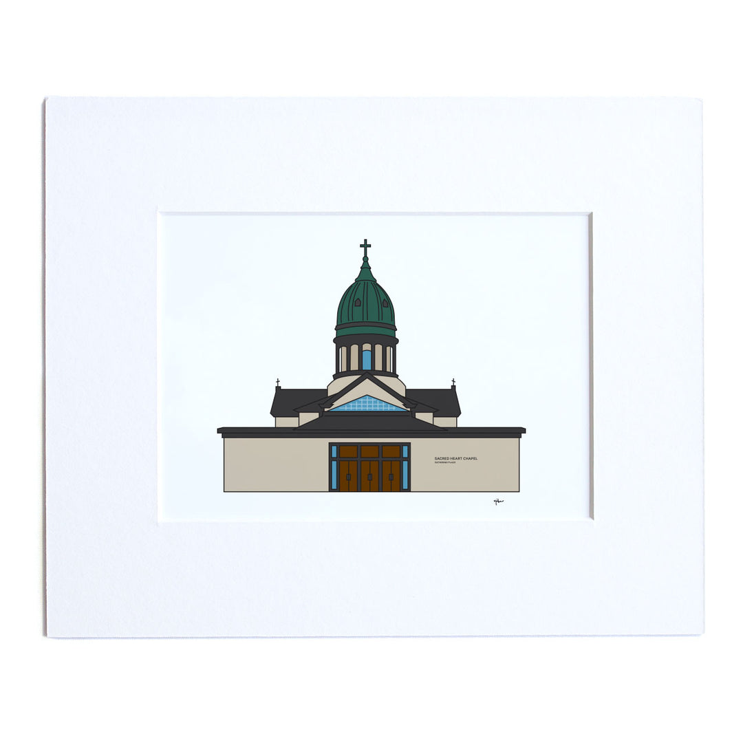 5x7 or 8x10 art print of local landmarks
