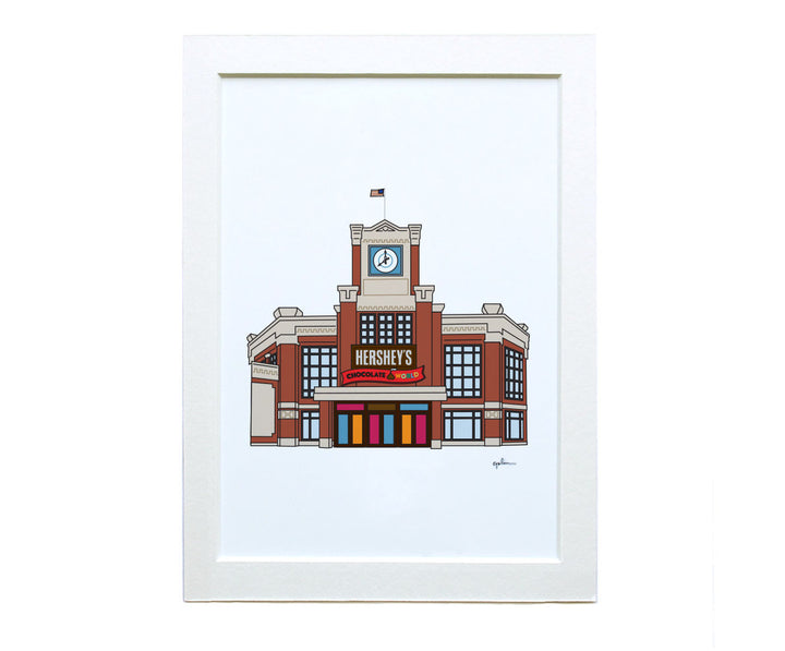 4x6 matted art print of pennsylvania landmarks