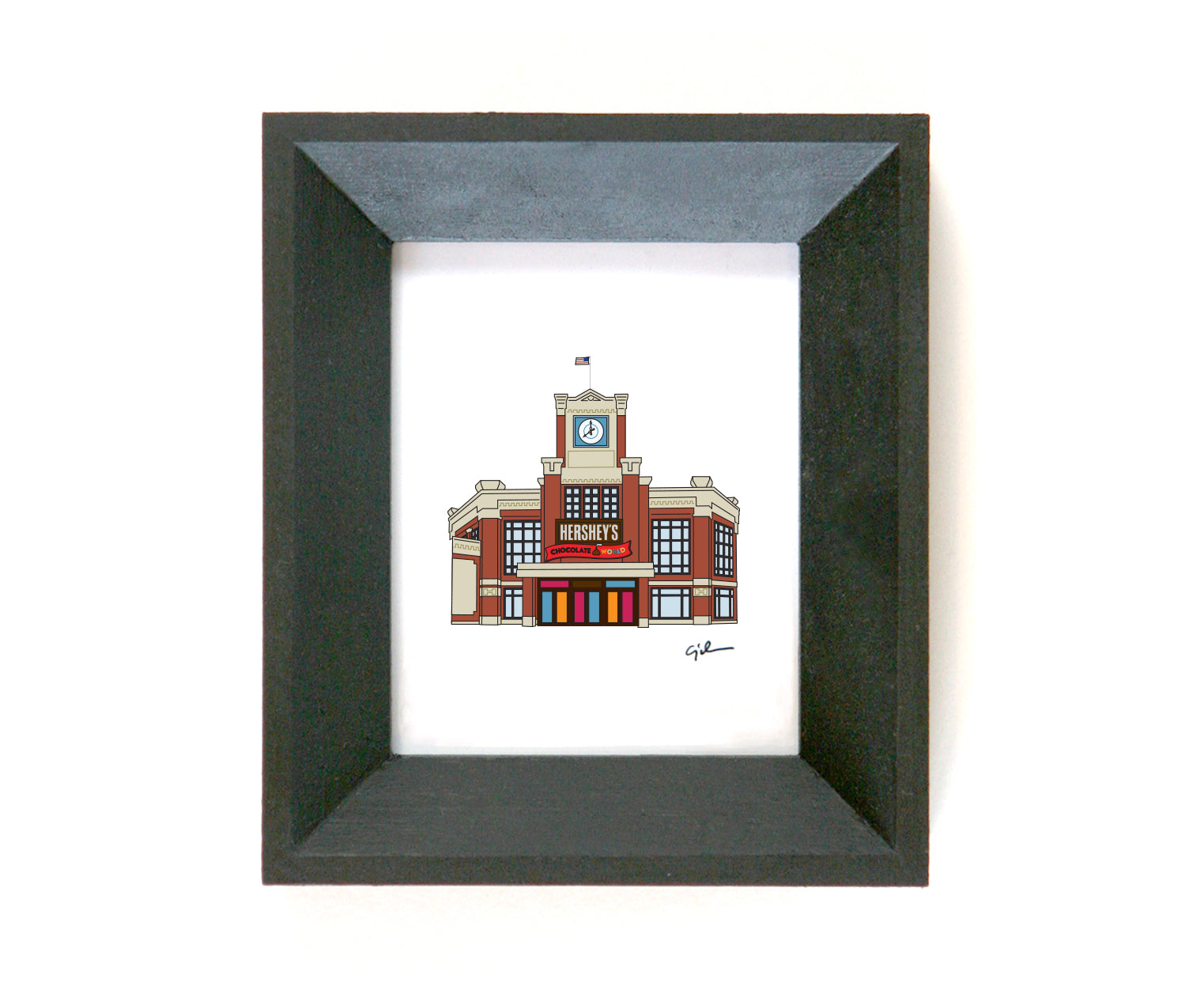 affordable framed picture of hershey's chocolate world in pennsylvania