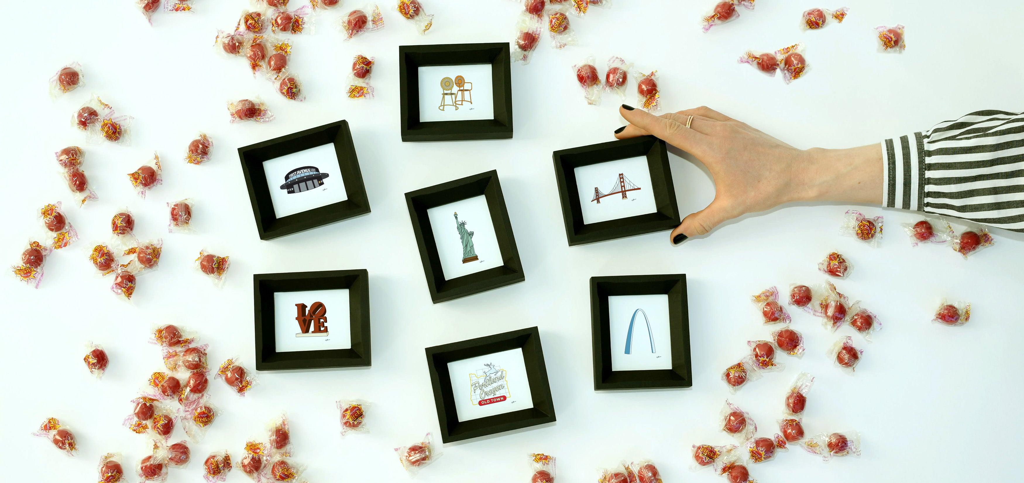 mini framed landmark prints by united goods in minneapolis minnesota
