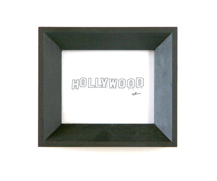 art print of the hollywood sign in california by united goods