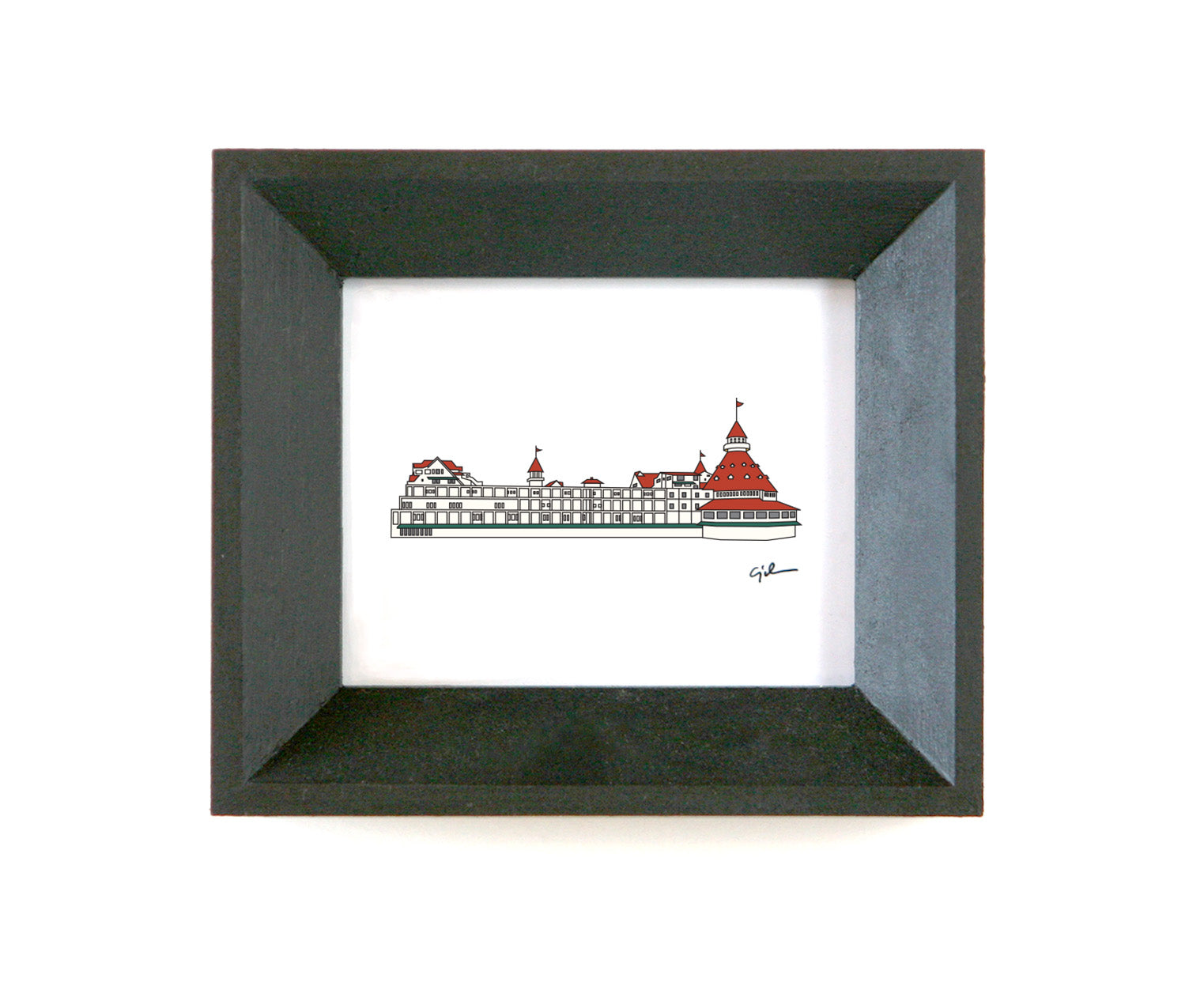 art print of the hotel del coronado in california