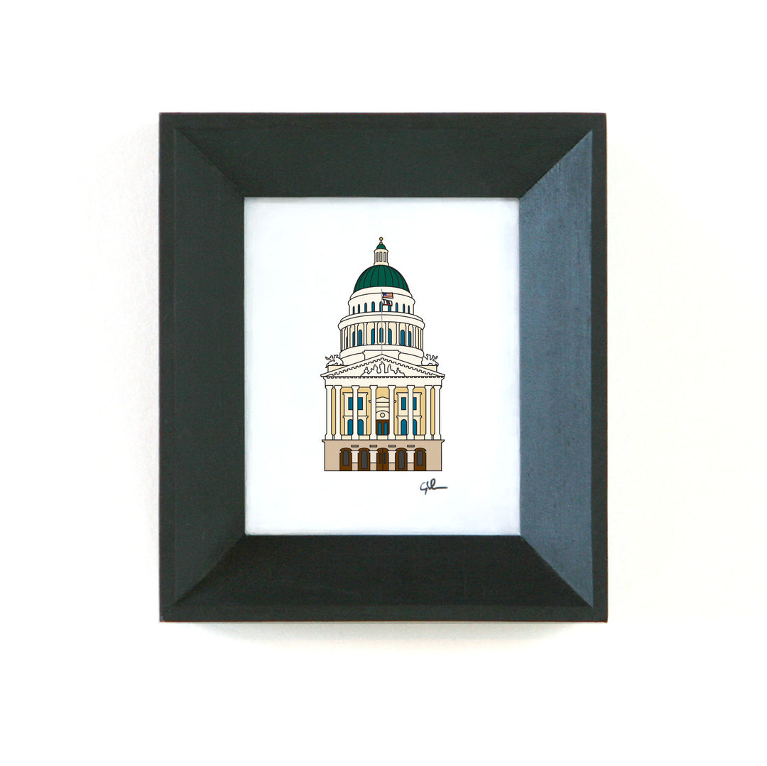 little print of the california state capitol building