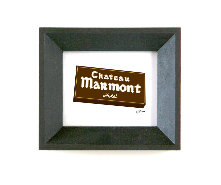 mini print of the chateau marmont sign in california