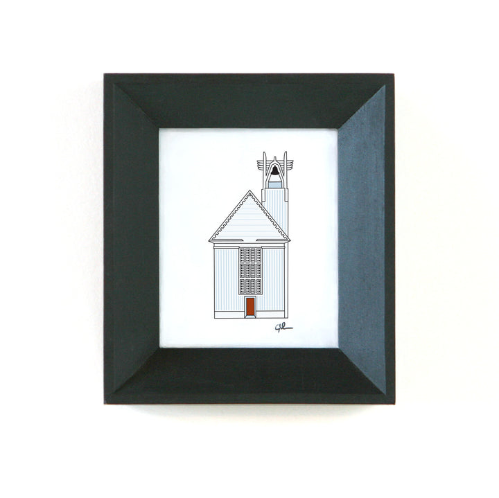 high quality art print of the chapel at seaside in santa rosa beach florida