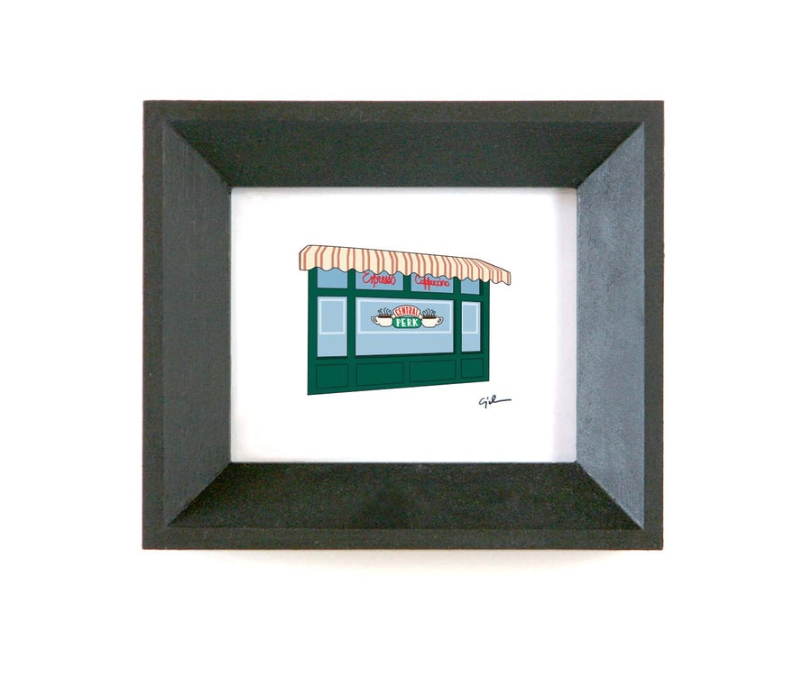 art print of central perk coffee shop from friends