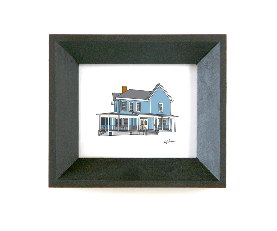 small art print of lorelei's house from gilmore girls by united goods