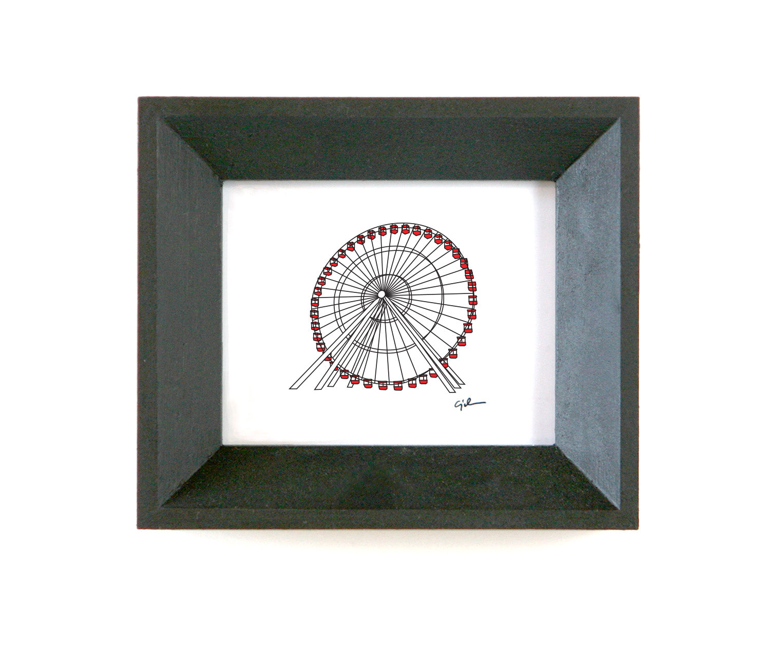 art print of centennial wheel at navy pier