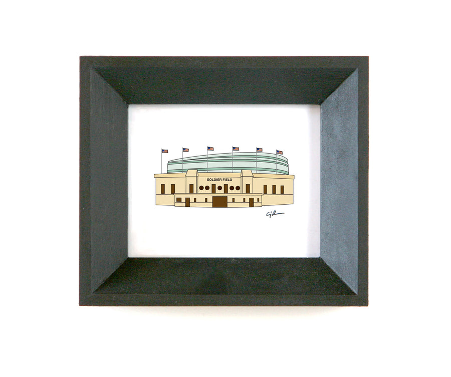 small print of soldier field in chicago illinois