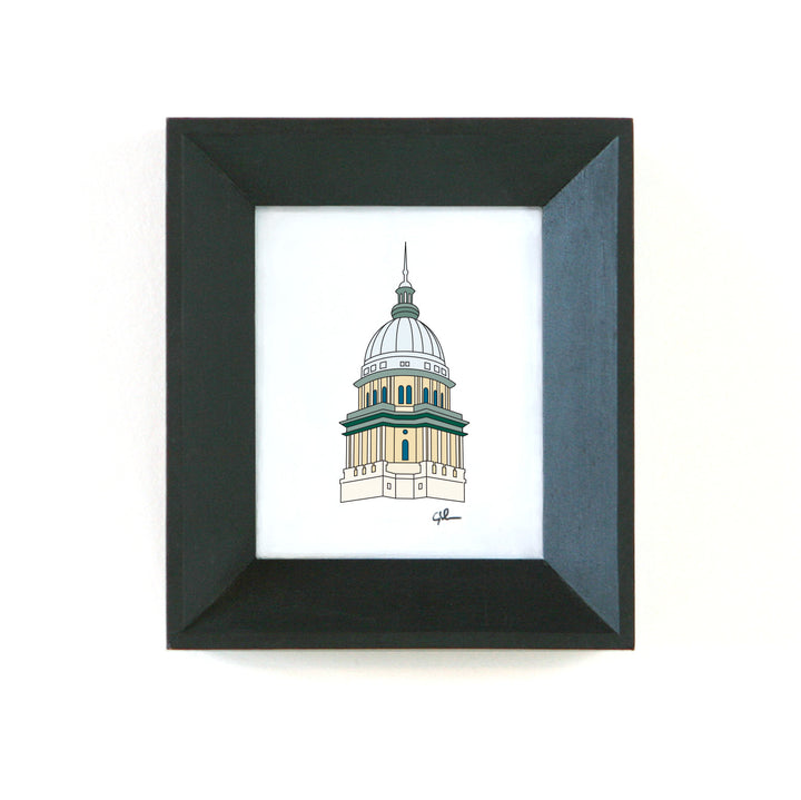 print of the illinois state capitol building by united goods