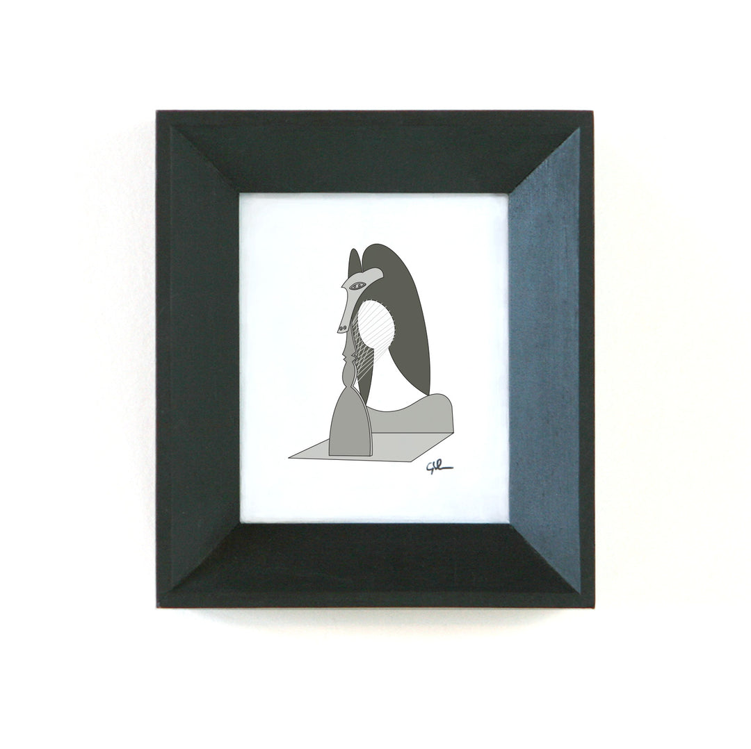 inexpensive art print of the chicago picasso sculpture in illinois