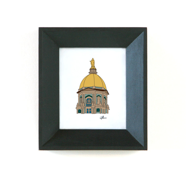 art print of golden dome at the university of notre dame 