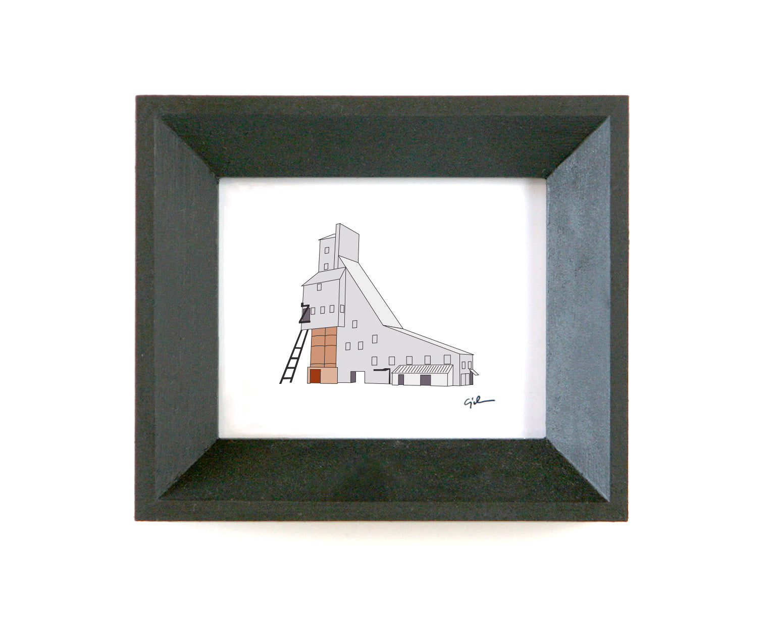 fine art print of the quincy mine in hancock michigan