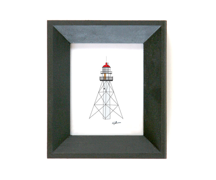 art print of the whitefish point light in the upper peninsula of michigan