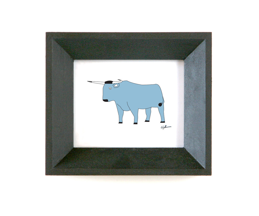 little landmark print of the babe the blue ox statue