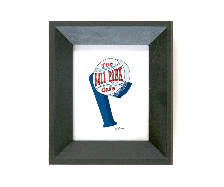 small framed print of the ball park cafe sign from the mn state fair