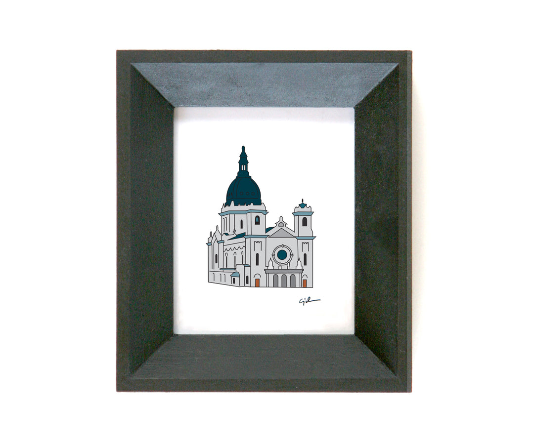 mini drawing of the basilica of saint mary church in minneapolis minnesota