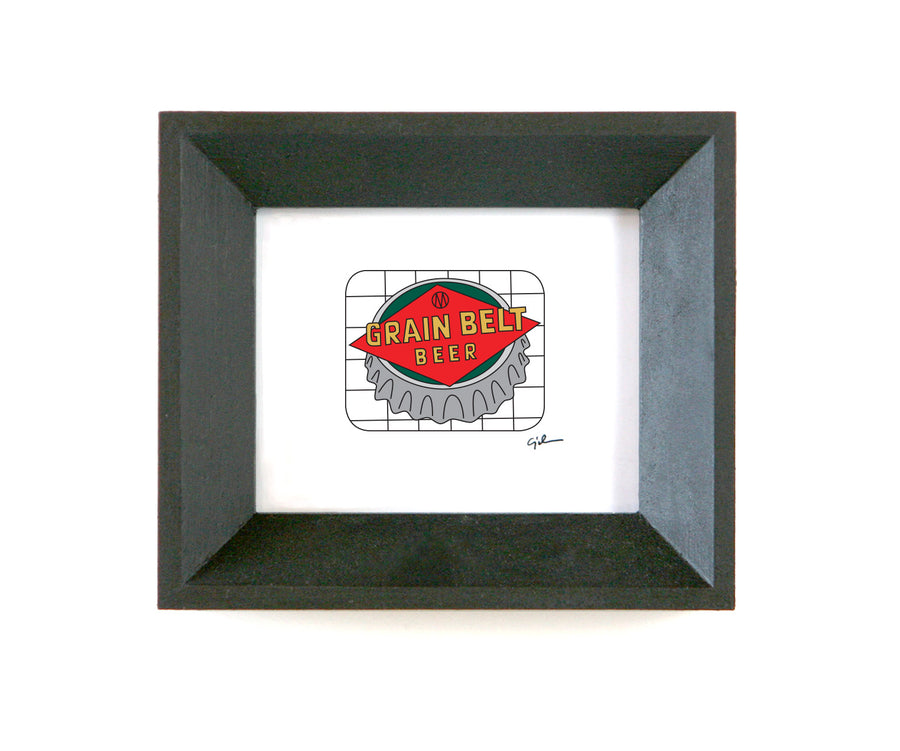 grain belt beer sign simple illustration by united goods