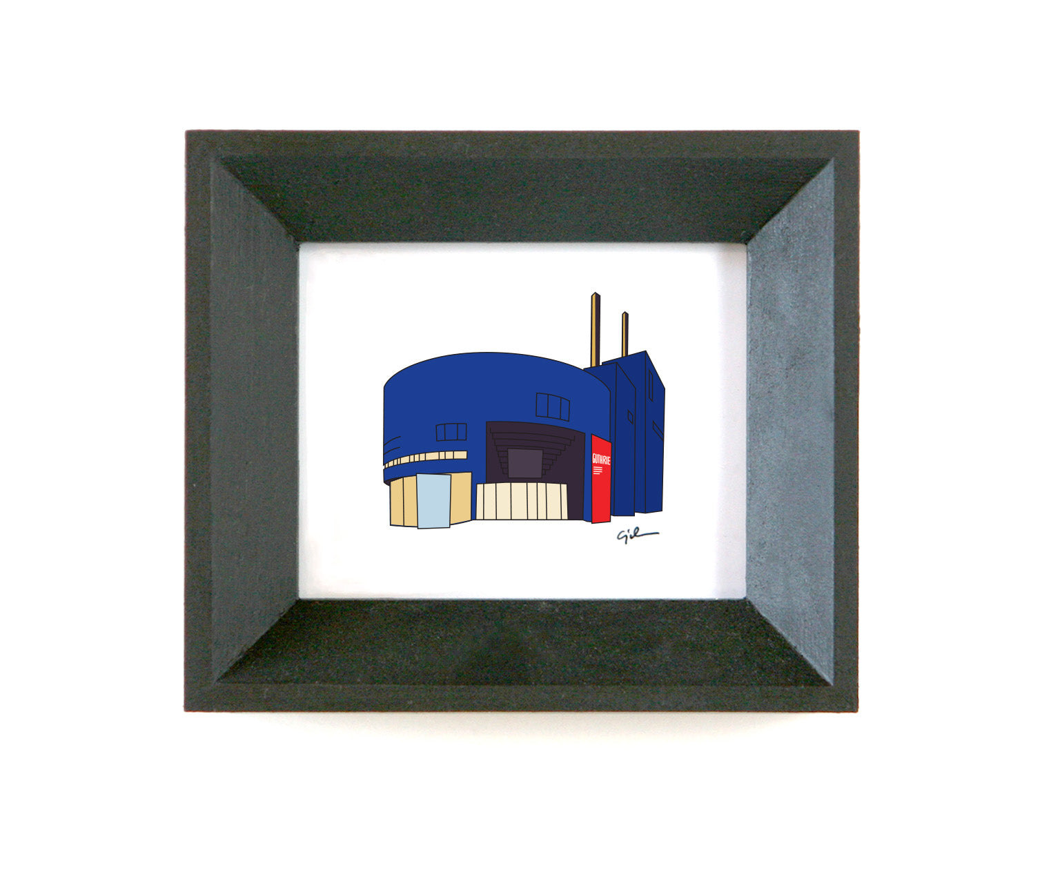 small drawing of the guthrie theater by united goods
