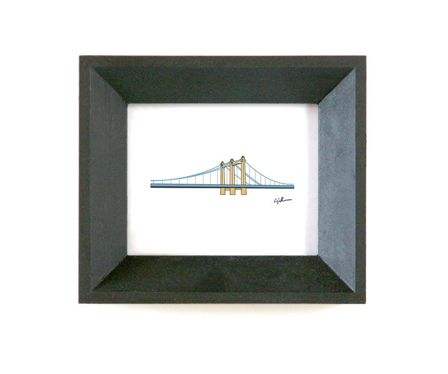 small drawing of the hennepin avenue bridge print by united goods
