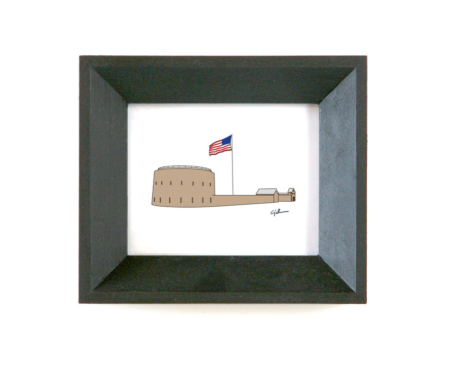 drawing of historic fort snelling by united goods