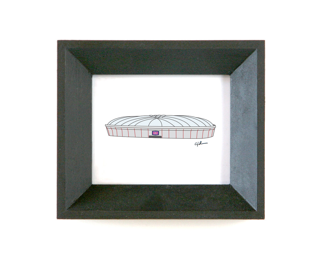 hubert h. humphrey metrodome drawing by united goods