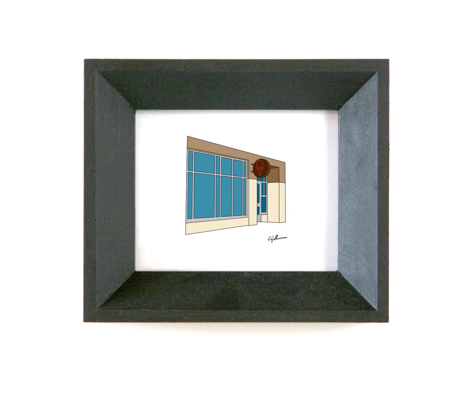 drawing of milkjam creamery in minneapolis minnesota