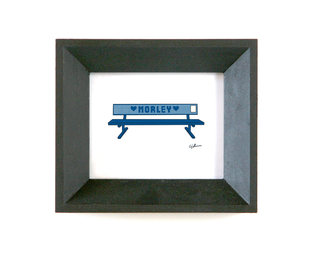 customizable drawing of a blue minnesota state fair bench