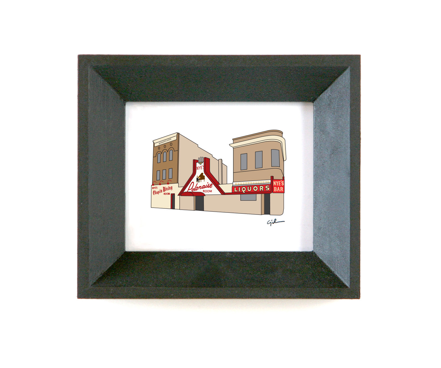 art print of nyes polonaise room in northeast minneapolis