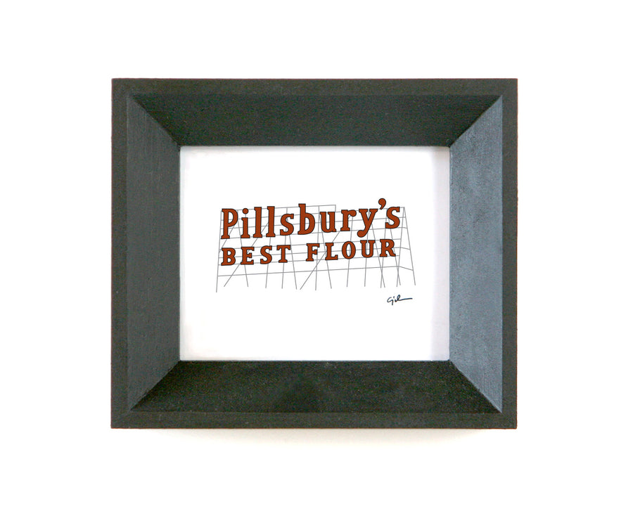 art print of the pillsbury's best flour sign in minneapolis minnesota