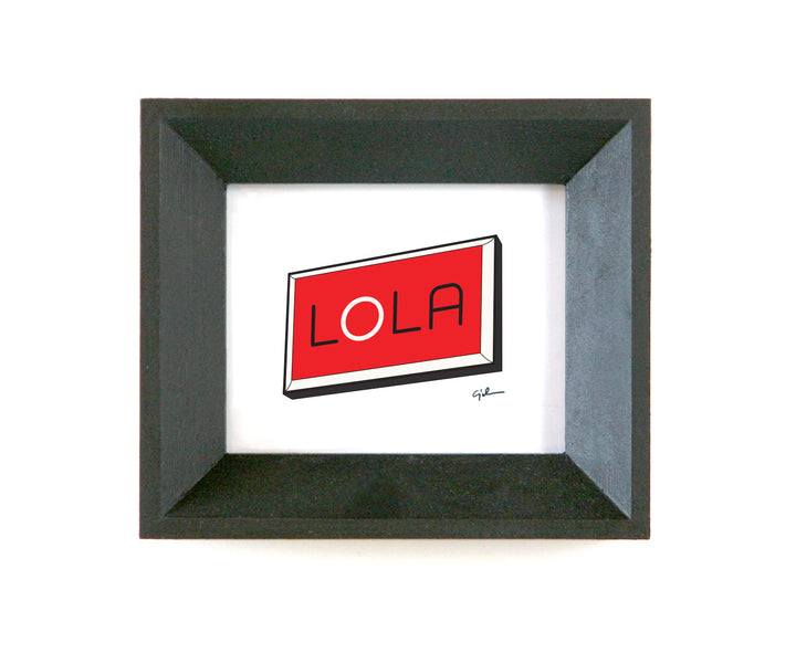 small art print of the pizzeria lola sign in minneapolis minneota