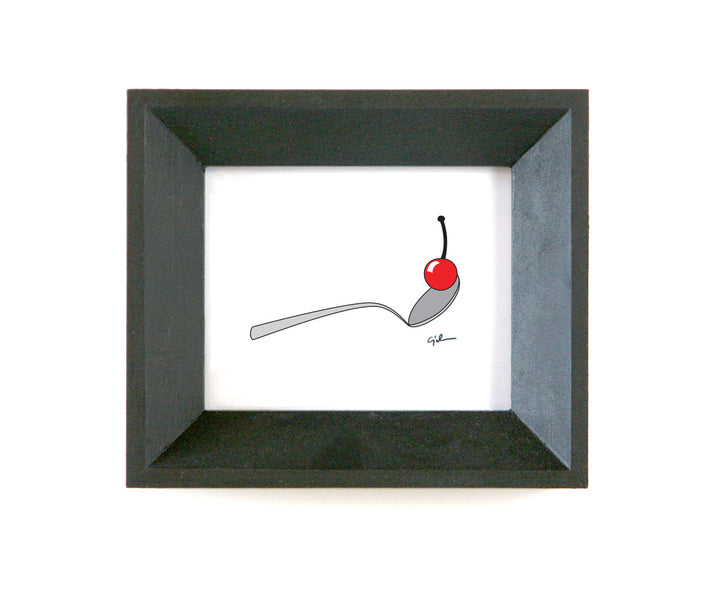 little drawing of the spoon and cherry from the mpls sculpture garden