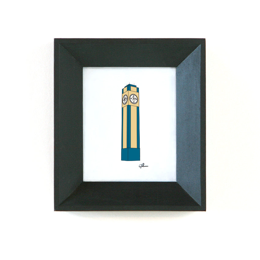 art print of saint marys university winona clock tower