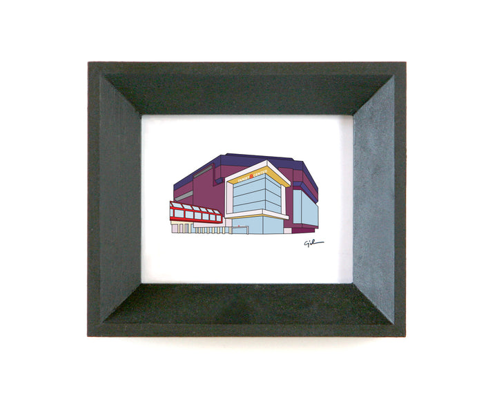 small drawing of the target center in downtown minneapolis minnesota