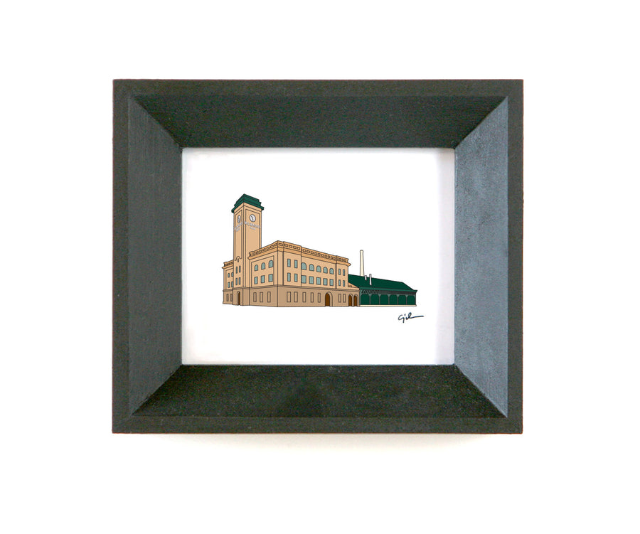 little art print of the depot in downtown minneapolis minnesota