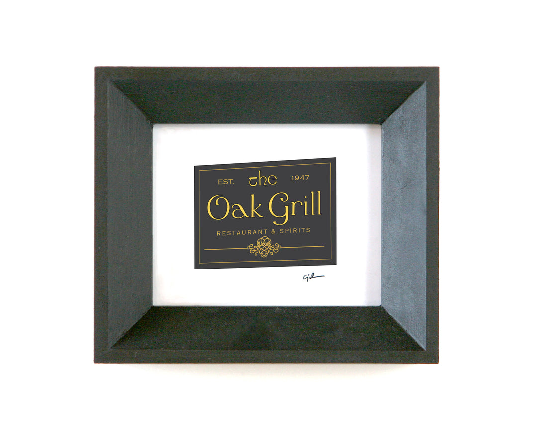 little art print of the oak grill on dayton's 12th floor