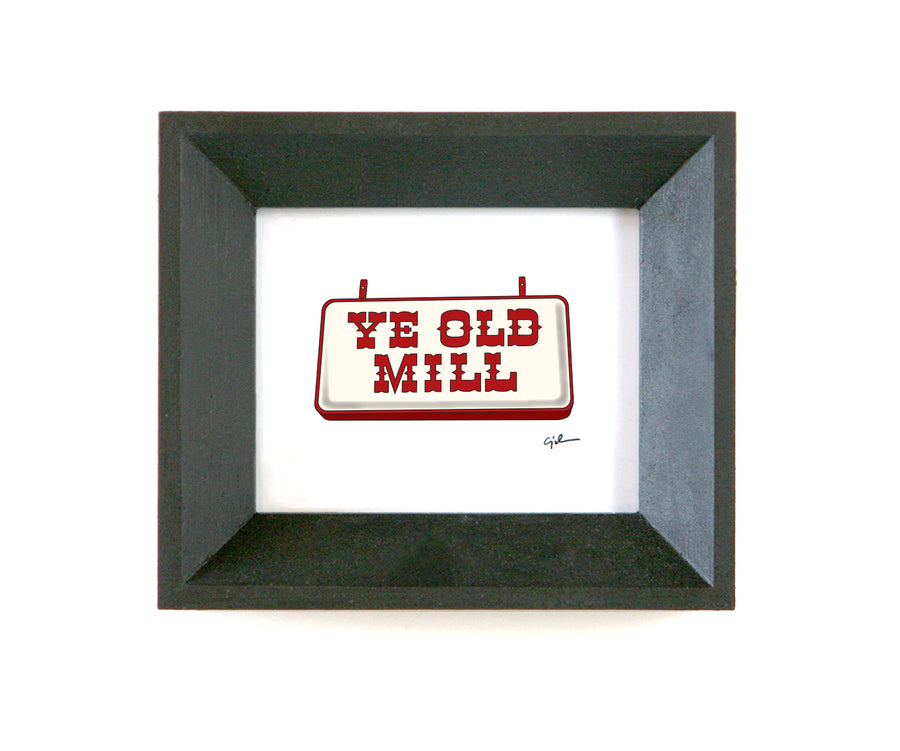 small framed art of the ye old mill sign from the minnesota state fair