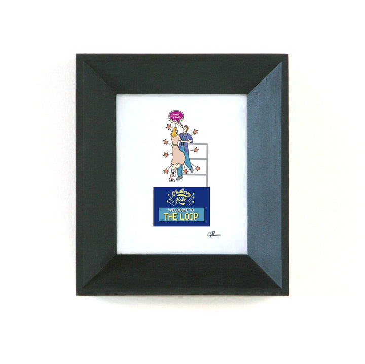 mini art print of the blueberry hill dance club sign