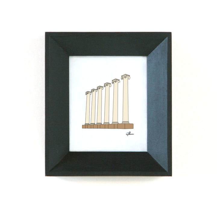 small art print of the columns at the university of missori