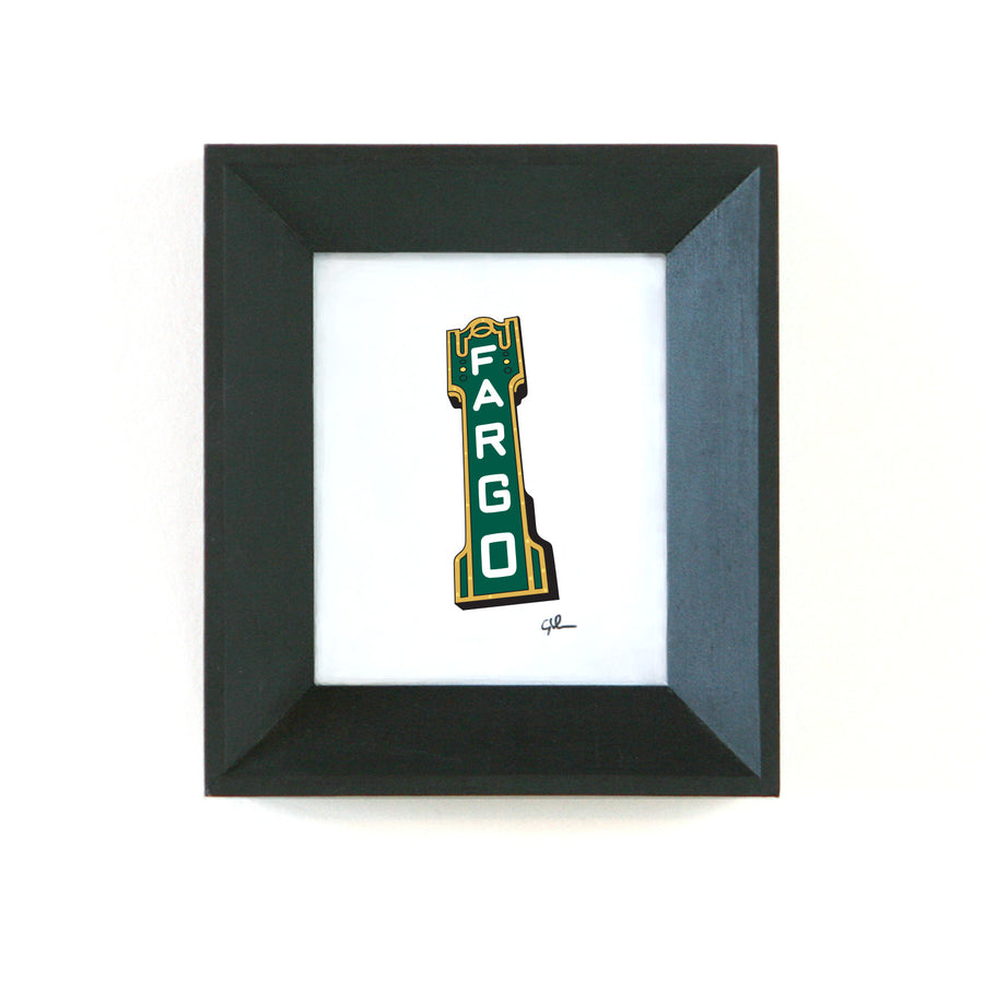 simple illustration of the fargo theatre sign by united goods