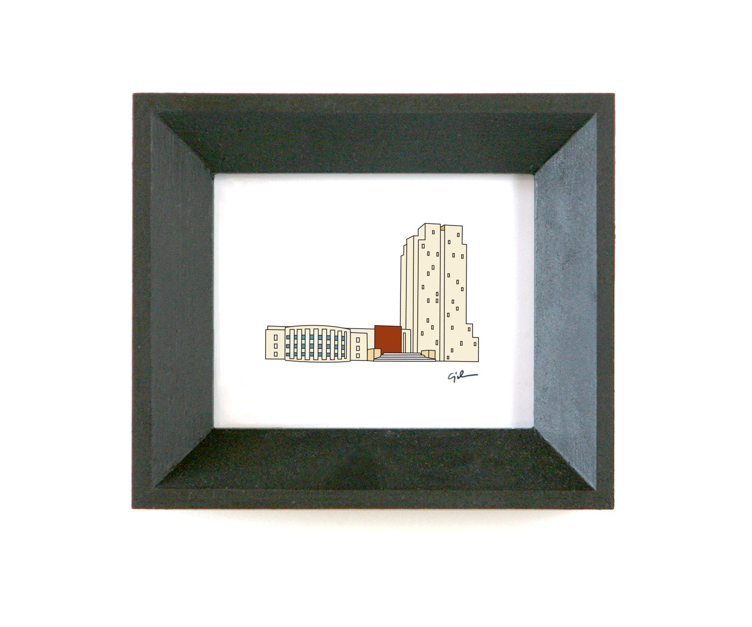 art print of the north dakota state capitol building